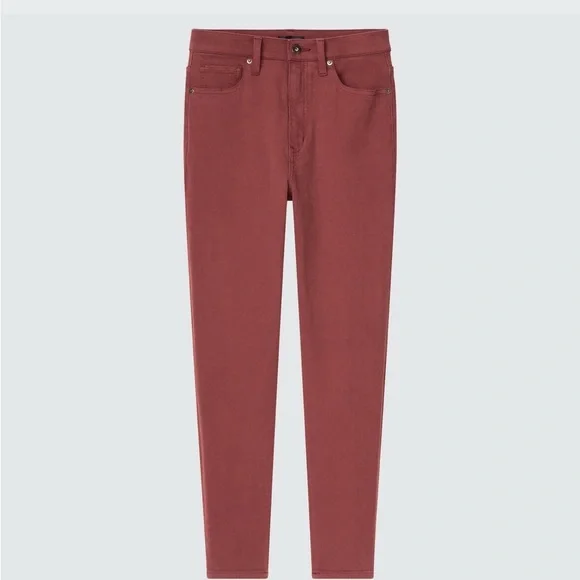 Uniqlo Tapered Ankle Jeans Maroon Size 8 / 30” EUC - Picture 2 of 10